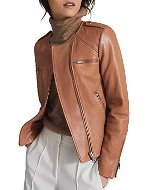 Reiss Ossie Leather Biker Jacket