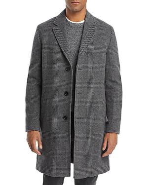 Hugo Malte Check Overcoat