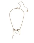 Allsaints Stone Swag Chain Necklace, 16