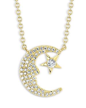 Moon & Meadow 14k Yellow Gold Diamond Moon & Star Pendant Necklace, 18 - 100% Exclusive