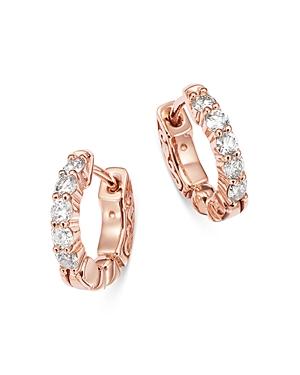 Bloomingdale's Diamond Huggie Hoop Earrings In 14k Rose Gold, 0.50 Ct. T.w. - 100% Exclusive