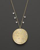 Meira T 14k Yellow & White Gold Large Disc Necklace, 16