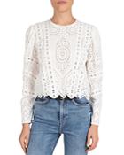 The Kooples Eyelet Embroidered Top