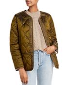 Mother The Quilted Button Front Jacket