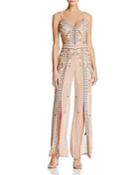 French Connection Bijou Embroidered Slit-leg Jumpsuit
