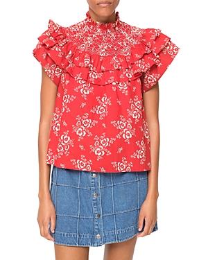 Sea Alessia Printed Puff Sleeve Top
