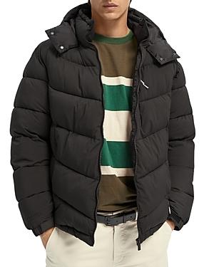 Scotch & Soda Quilted Removable Hood Puffer Jacket