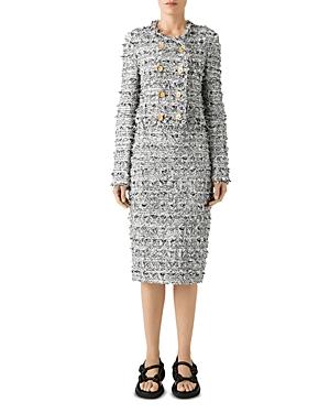 St. John Eyelash Tweed Double Breasted Jacket