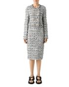 St. John Eyelash Tweed Double Breasted Jacket