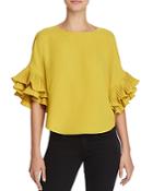 Gracia Tiered Ruffle Sleeve Top - Compare At $86