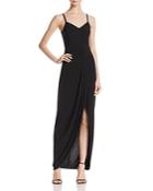 Laundry By Shelli Segal Faux Wrap Gown