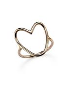 Zoe Chicco 14k Yellow Gold Feel The Love Open Heart Statement Ring