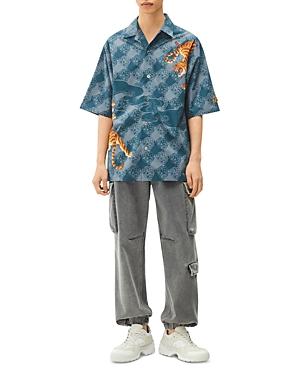 Kenzo Zodiac Tiger Short Sleeve Button Down Shirt