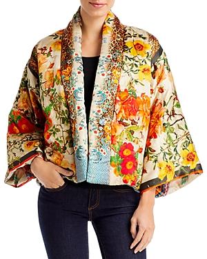 Johnny Was Petra Reversible Silk Kimono Jacket