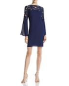Laundry By Shelli Segal Lace-detail Bell-sleeve Dress