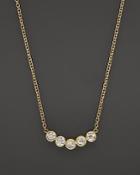 Zoe Chicco 14k Yellow Gold Delicate Five Diamond Necklace, 16