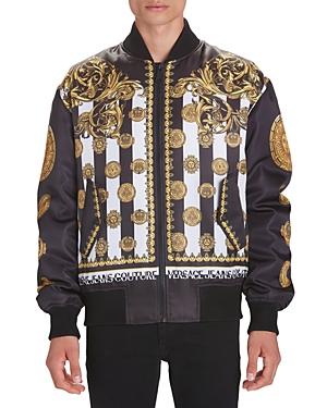 Versace Jeans Couture Sun Coin Striped Bomber Jacket