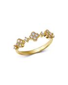 Bloomingdale's Diamond Clover Station Band Ring In 14k Yellow Gold, 0.25 Ct. T.w. - 100% Exclusive