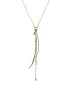 Chan Luu Tassel Necklace In 18k Gold-plated Sterling Silver, 22