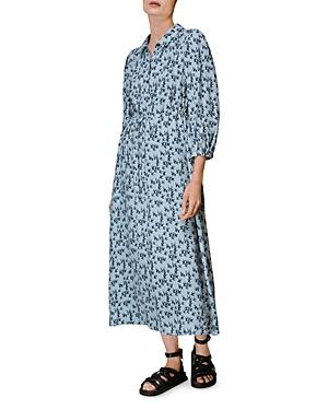 Whistles Swallows Print Midi Dress