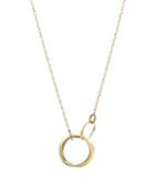 Nadri Linked Rings Pendant Necklace In 18k Gold-plated & Ruthenium-plated Sterling Silver, 30