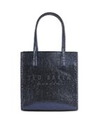 Ted Baker Icon Small Patent Crinkle Embossed Tote