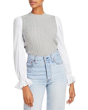 Lucy Paris Quinn Mixed Media Top