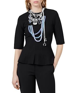 Emporio Armani Peplum Hem Top