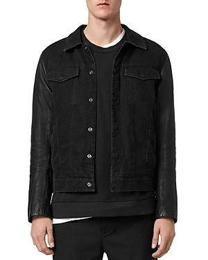 Allsaints Bennett Mix Media Regular Fit Trucker Jacket