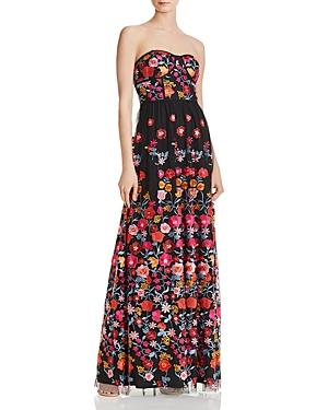 Aidan By Aidan Mattox Embroidered Bustier Gown