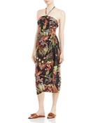 Lanvin Floral Print Halter Midi Dress