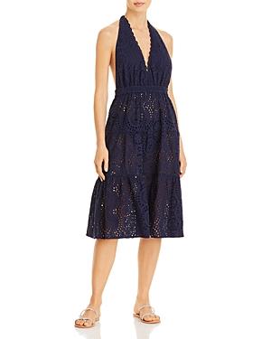 Shoshanna Wave Cotton Eyelet Dress Cover Up