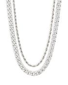 Aqua Double Chain Layered Collar Necklace, 16-19 - 100% Exclusive