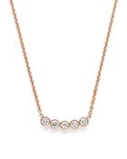 Zoe Chicco 14k Rose Gold Five Diamond Bezel Necklace, 16