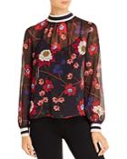French Connection Eloise Floral-print Sheer Top