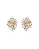 Hueb 18k Rose Gold Luminus Diamond Starburst Cluster Stud Earrings