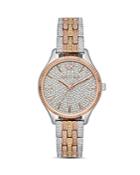 Michael Kors Lexington Crystal-embellished Tri-tone Watch, 36mm