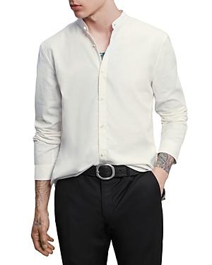John Varvatos Collection Cotton Band Collar Regular Fit Button Down Shirt