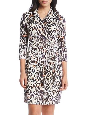 Karen Kane Printed Faux Wrap Dress
