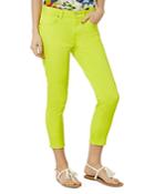 Karen Millen Skinny Capri Jeans In Lime