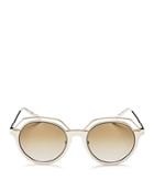 Tory Burch Mirrored Round Sunglasses, 51mm