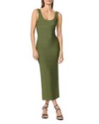 Herve Leger Icon Square Neck S/l Gown