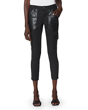 Joie Okana Faux Leather Trimmed Cropped Pants