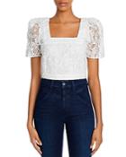 French Connection Baintana Lace Cropped Top