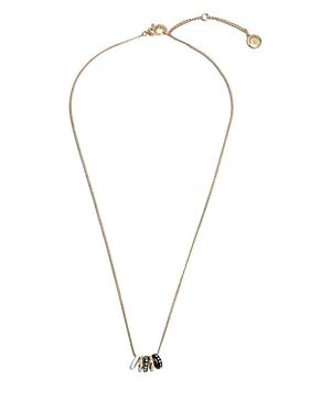 Allsaints Pave Multi Ring Mini Pendant Necklace, 18-20