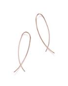 14k Rose Gold Crossover Threader Earrings - 100% Exclusive
