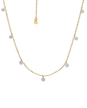 Graziela Gems 18k Yellow Gold Diamond Floating Dangle Statement Necklace, 18
