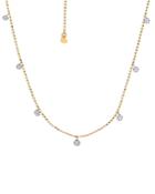 Graziela Gems 18k Yellow Gold Diamond Floating Dangle Statement Necklace, 18