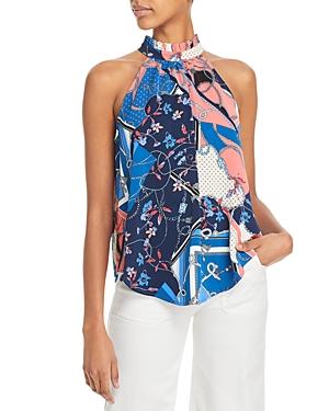 Aqua Scarf Print Sleeveless Top - 100% Exclusive