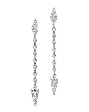 Meira T 14k White Gold Diamond Arrow Drop Earrings